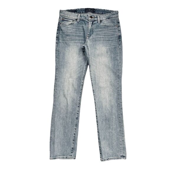 Lucky Brand Sweet Crop Jeans 2/26 (27x26) Light Wash Blue Denim Stretch Womens - Picture 2 of 9